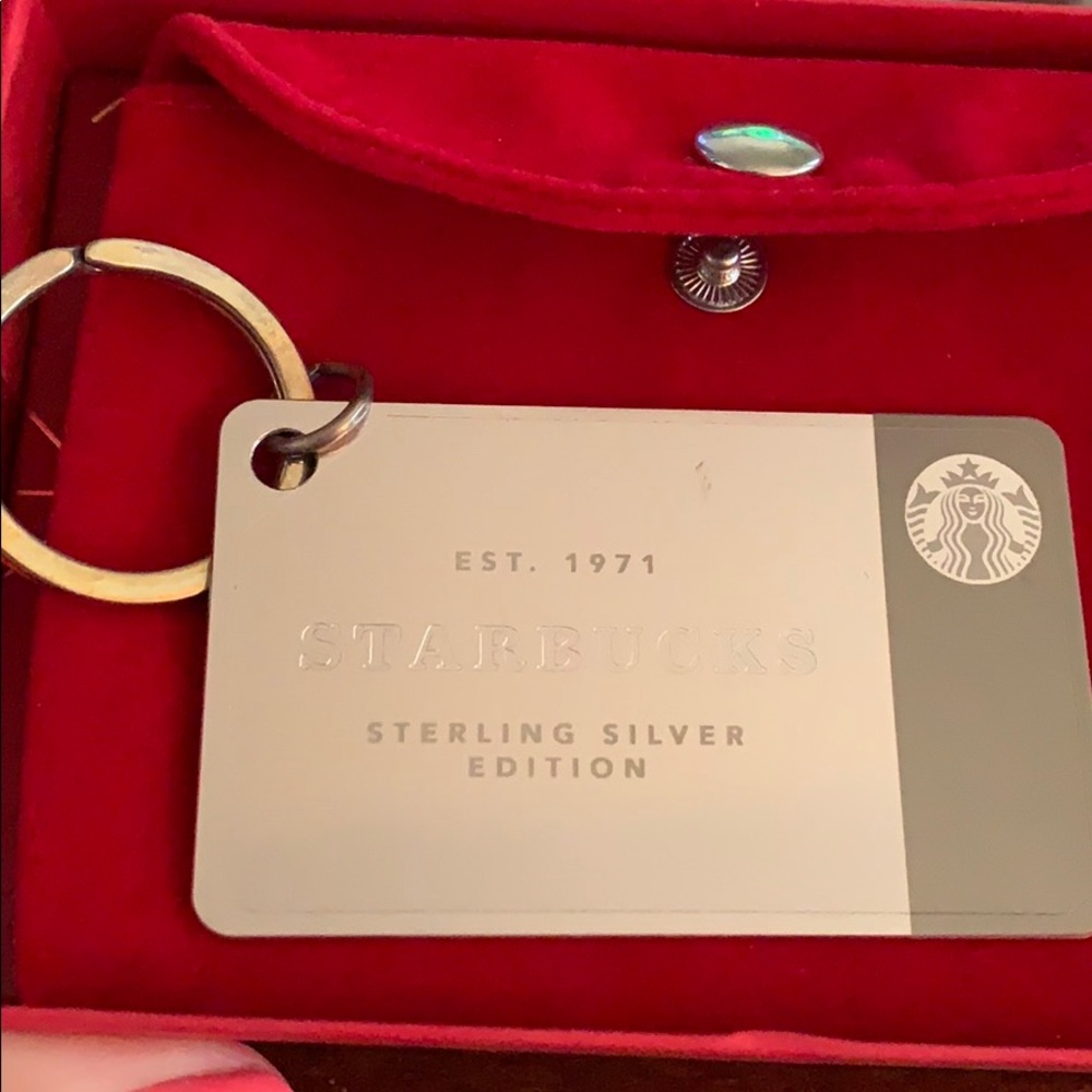 NIB STARBUCKS Sterling Silver key chain